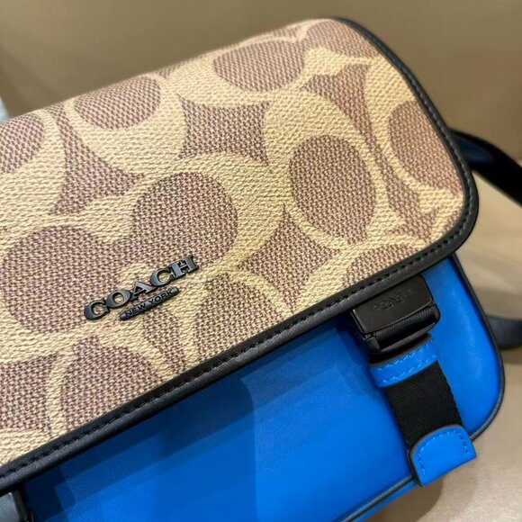 COACH Men's Monogram Racer Crossbody Bag, size 28×22.5cm×8cm - Picture 6 of 9